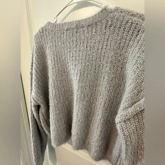 NWT- RSQ Crop Lurex Pullover Knit Sweater - Picture 11 of 14